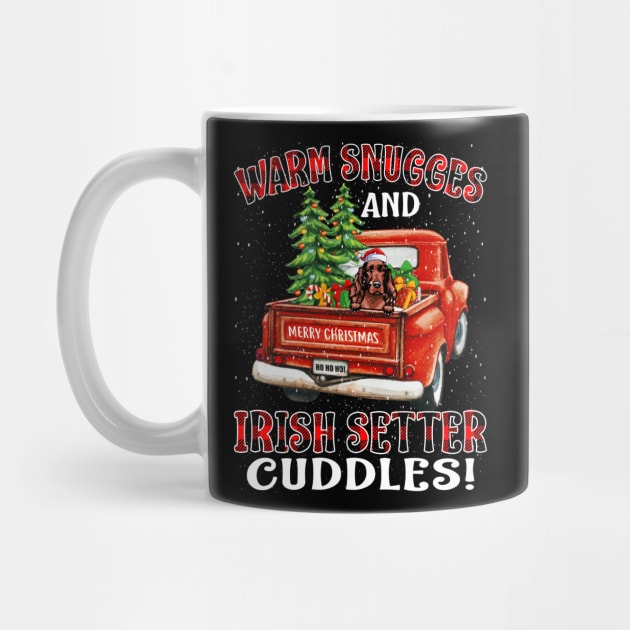 Warm Snuggles And Irish Setter Cuddles Ugly Christmas Sweater by intelus